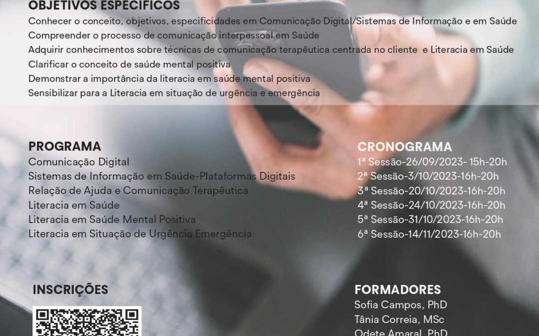 Curso de Literacia em Saúde e Comunicação Digital